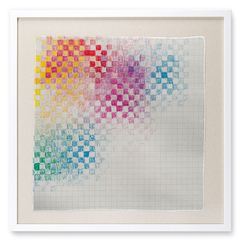 Color-Mesh Framed Art Scarf