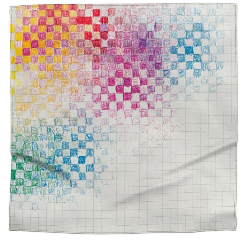 Color-Mesh Silk Scarf M