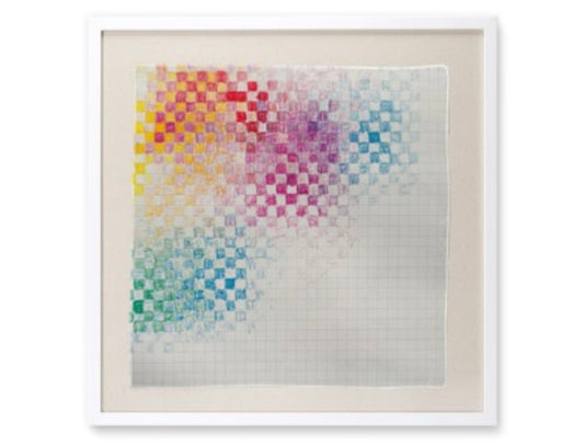 Color-Mesh Framed Art Scarf