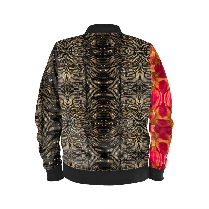 Tiger Stars Satin Bomber Jacket